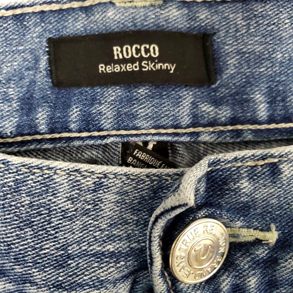 True Religion ROCCO FLAP Relaxed SKINNY JEANS 107327 Light Mixer 36x31 - Picture 8 of 16